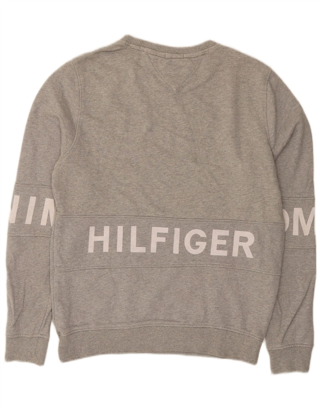 Tommy Hilfiger Sweat-Shirt Graphique Homme Gris Moyen Coton