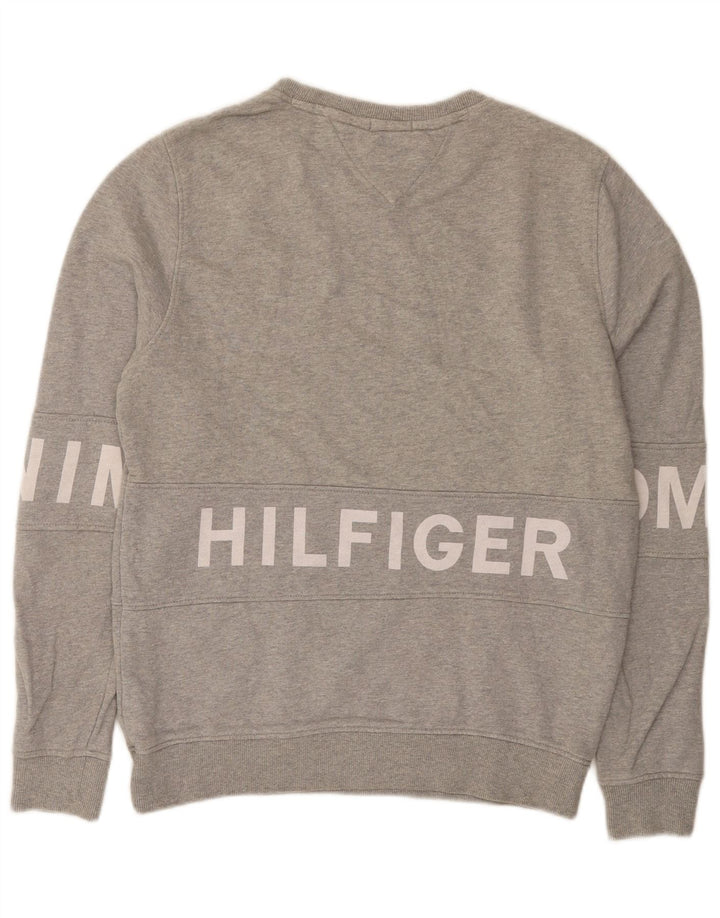 Tommy Hilfiger Sweat-Shirt Graphique Homme Gris Moyen Coton