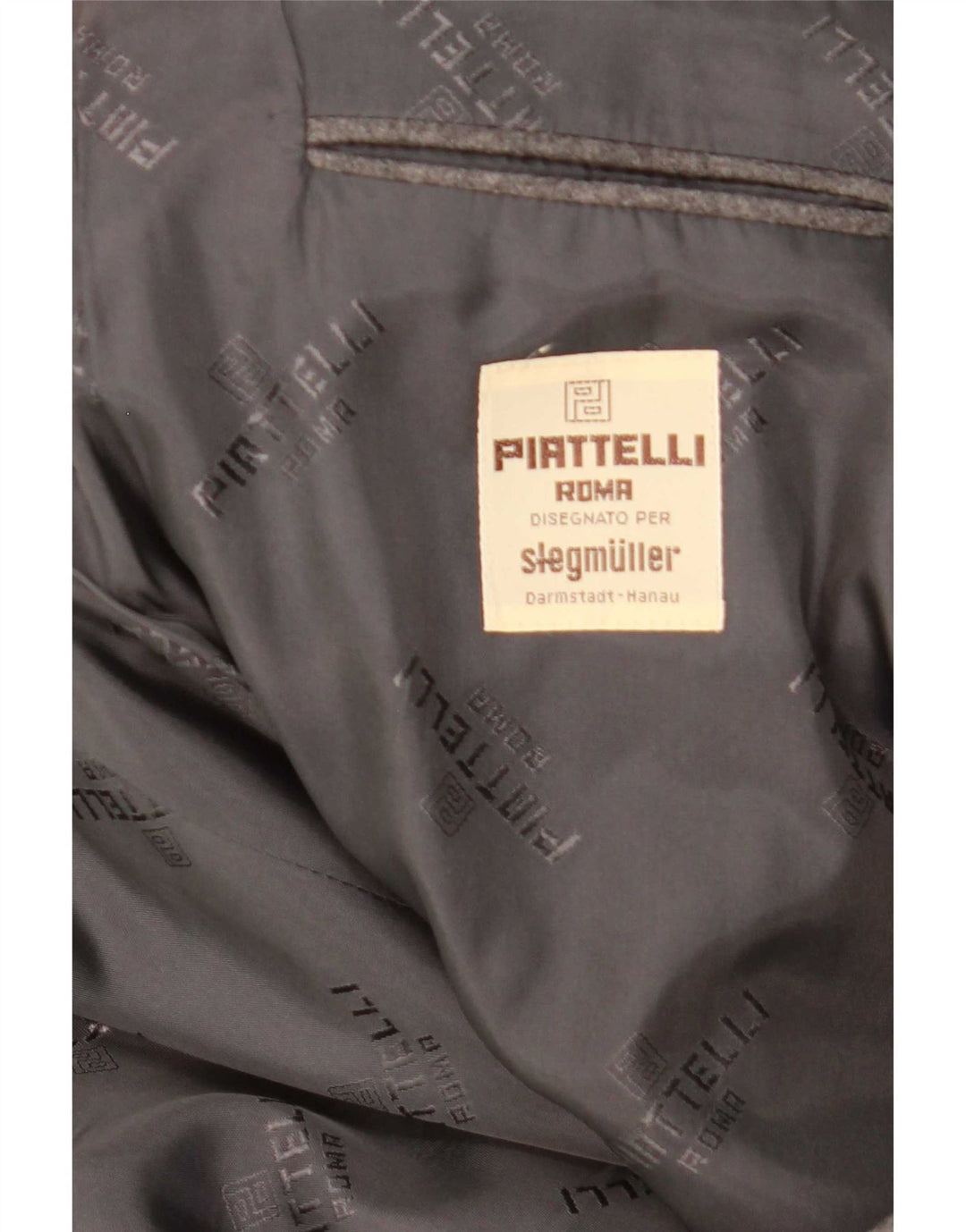 Piattelli Veste Blazer 2 Boutons Homme UK 38 Laine Vierge Gris Moyen