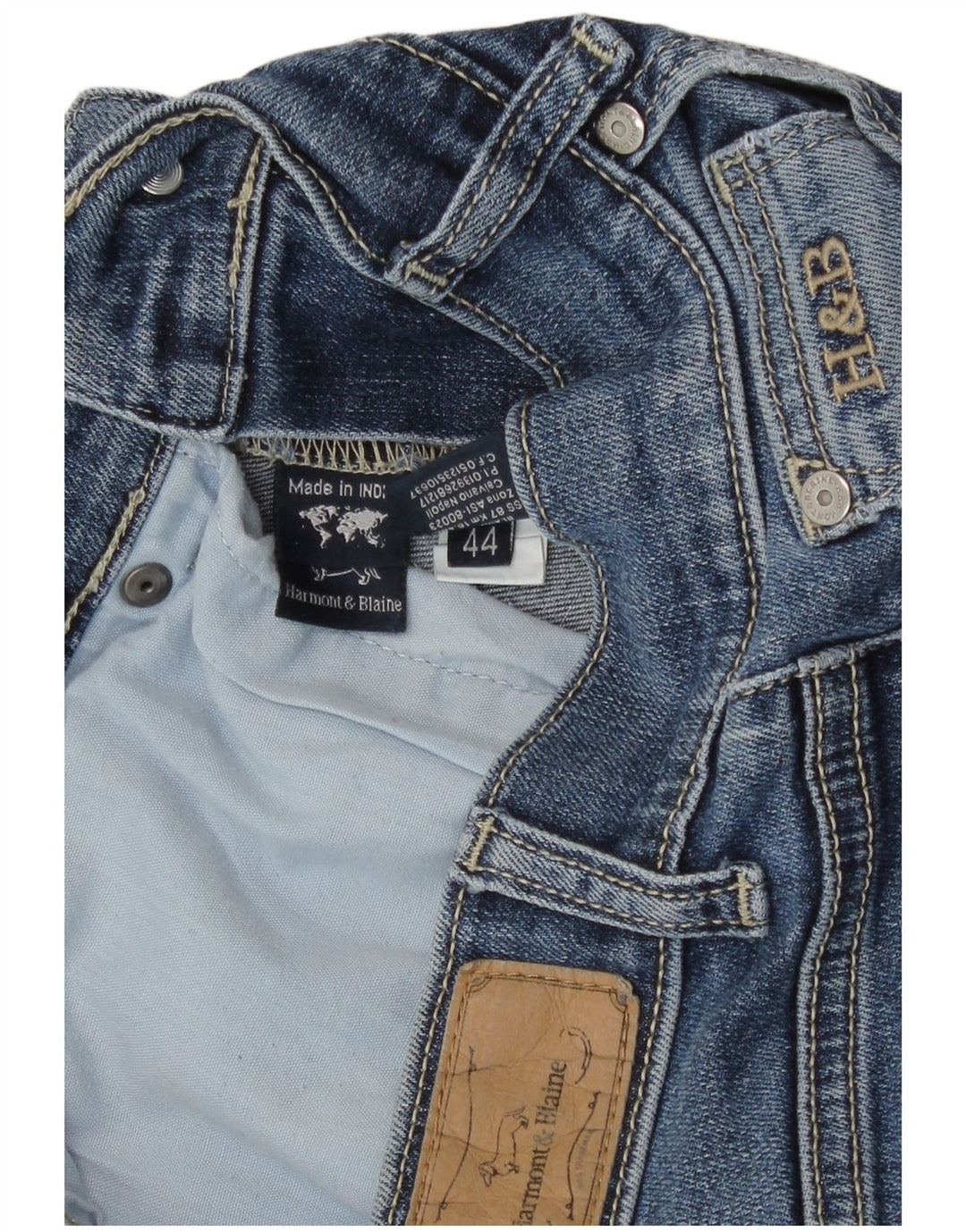 Harmont & Blaine Jean court droit pour femme IT 44 Medium W30 L26 Bleu