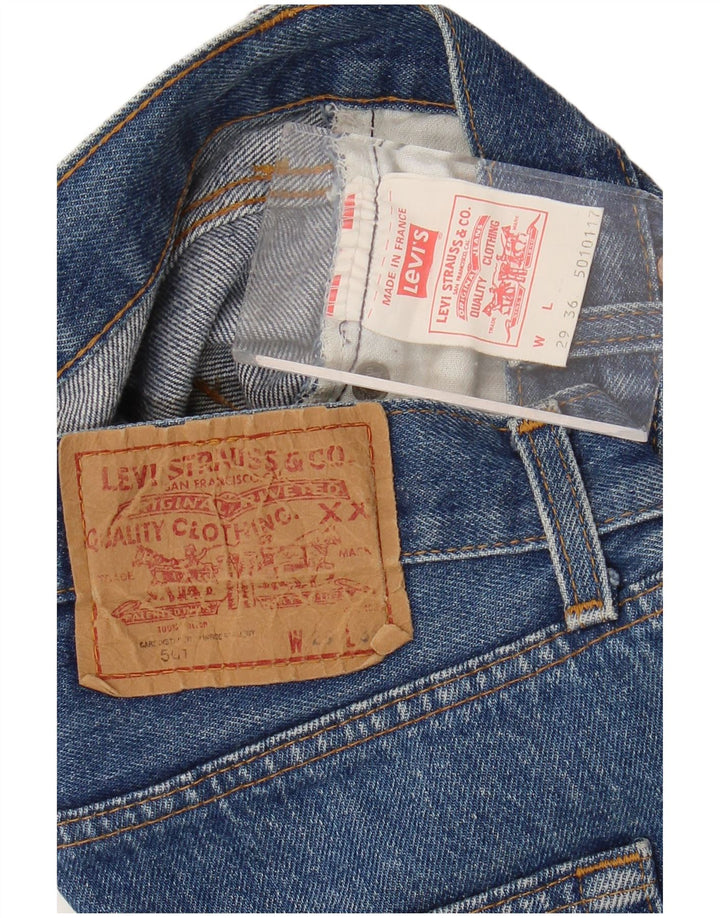 Levi's Short en Jean 501 Femme W29 Bleu Moyen Coton