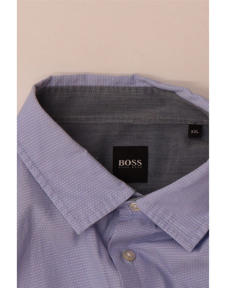 Hugo Boss Chemise homme 2XL Coton tacheté bleu