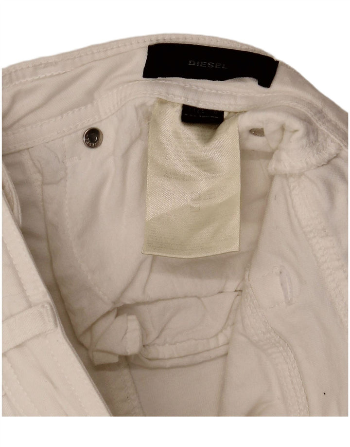 Diesel Short En Jean W28 Femme Blanc Moyen