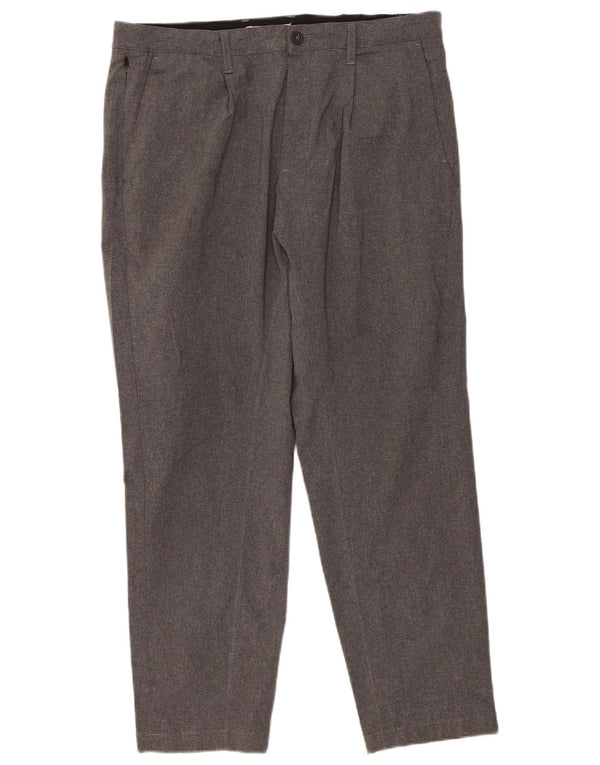 Zara Pantalon Chino Pegged Homme EU 44 Large W34 L28 Gris