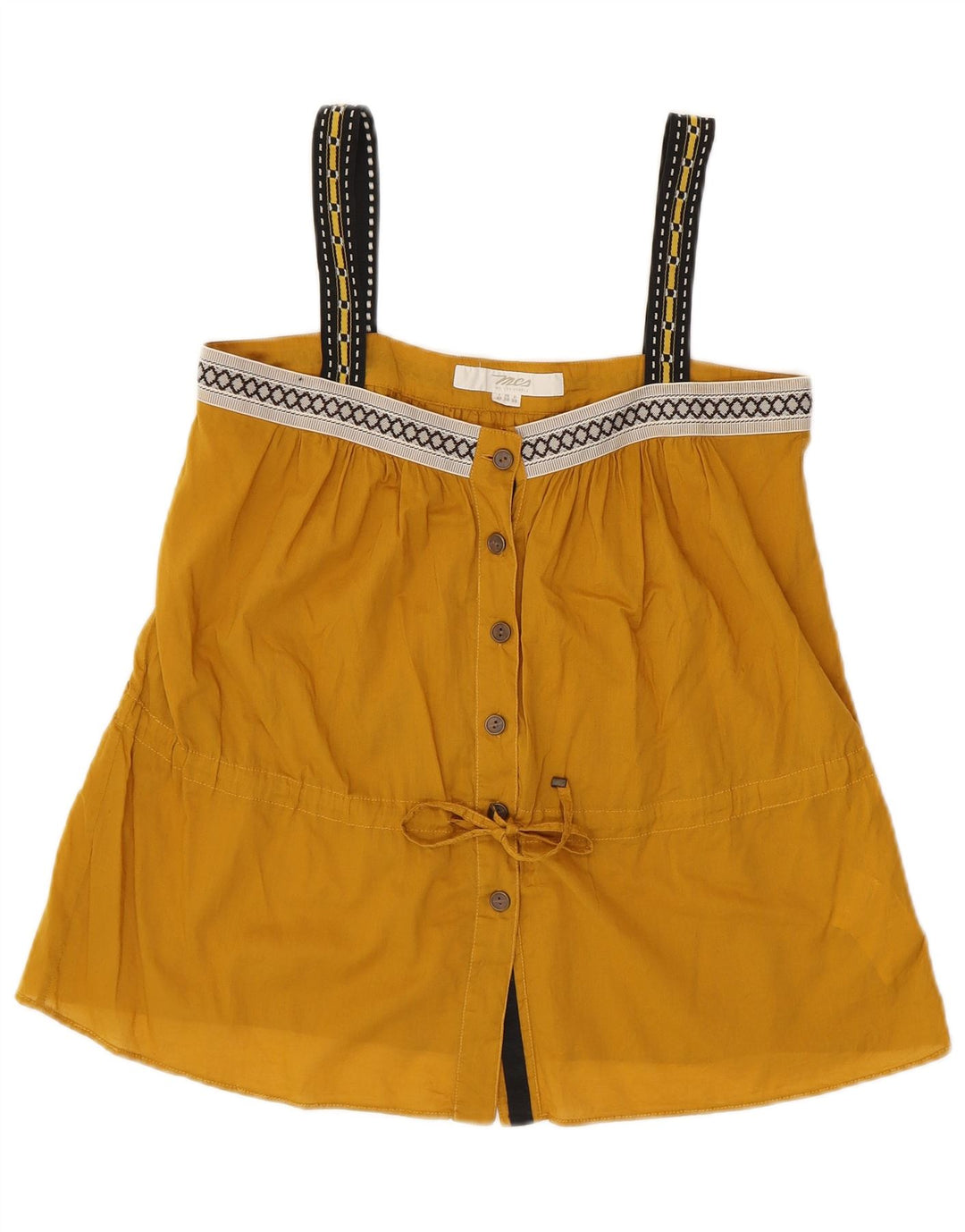 Marlboro Classics Womens Crop Cami Top EU 38 Coton géométrique jaune moyen