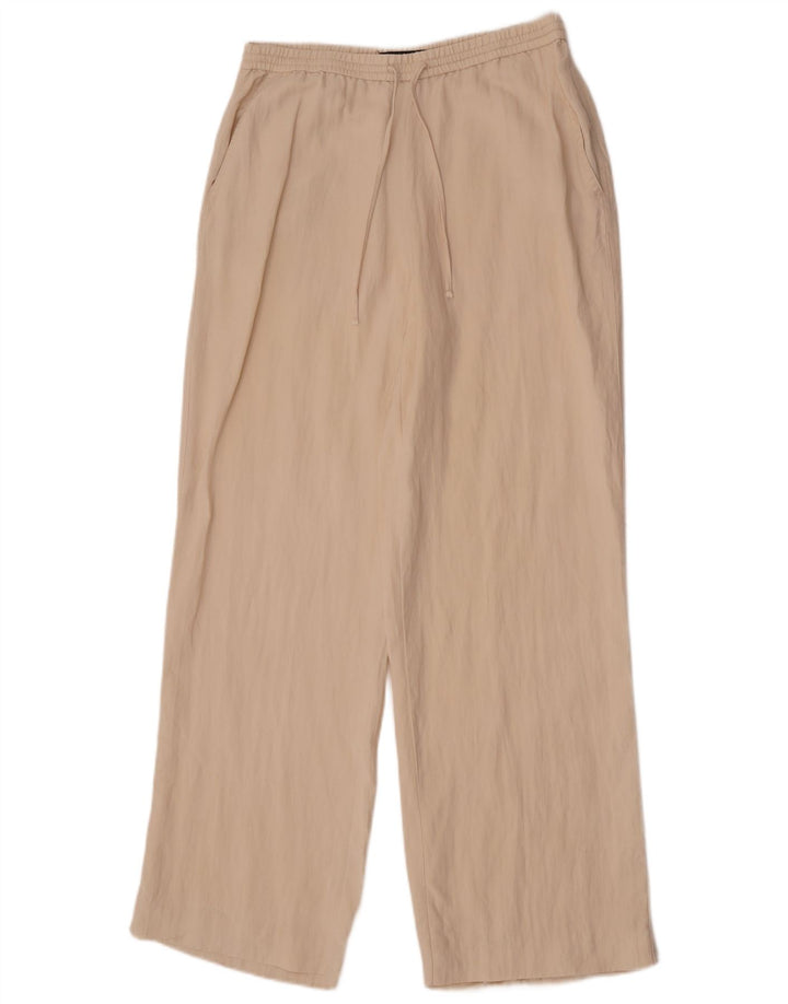 Pantalon Chino Droit Femme Zara Moyen W28 L32 Lyocell Blanc Cassé