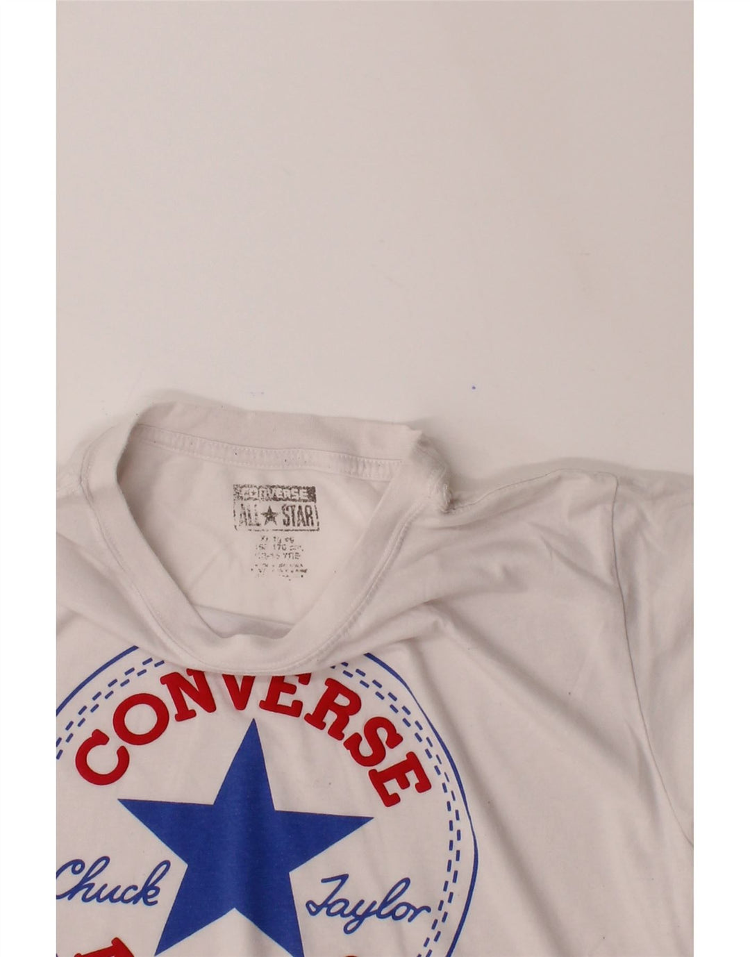 CONVERSE Boys Graphic T-Shirt Top 13-14 Years XL White Vintage Converse and Second-Hand Converse from Messina Hembry 