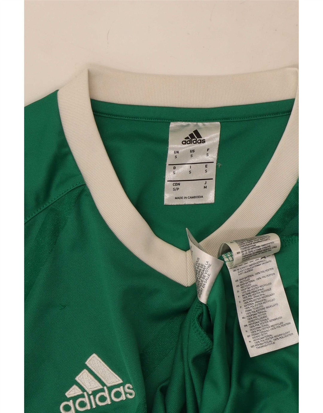 Adidas Haut à manches longues pour homme Petit polyester rayé vert
