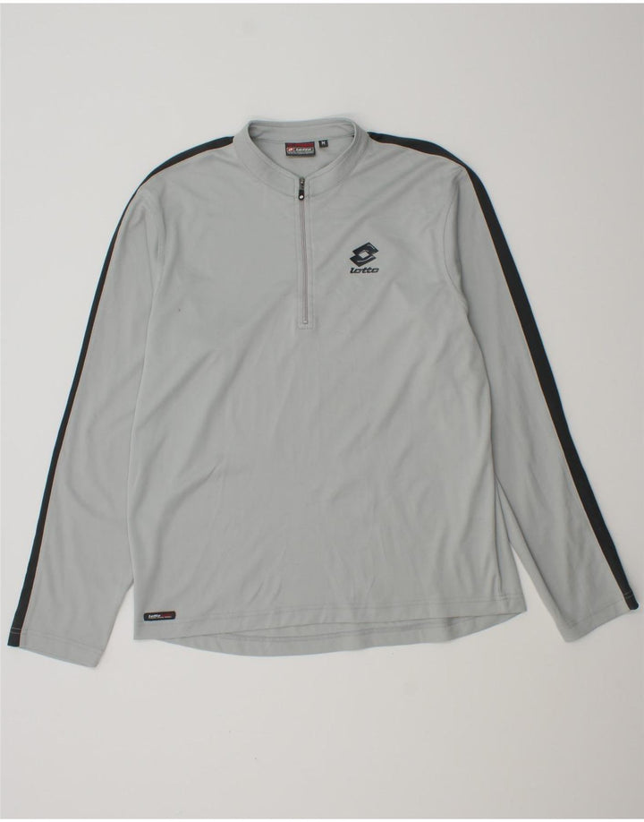 Lotto Haut de Survêtement à Col Zippé Homme Gris Moyen Colorblock