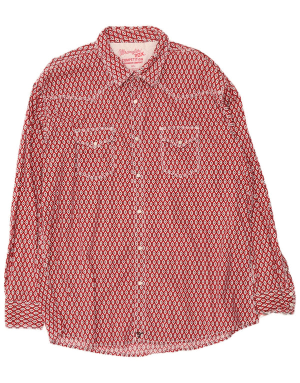 Wrangler Chemise Homme 2XL Rouge Géométrique Coton