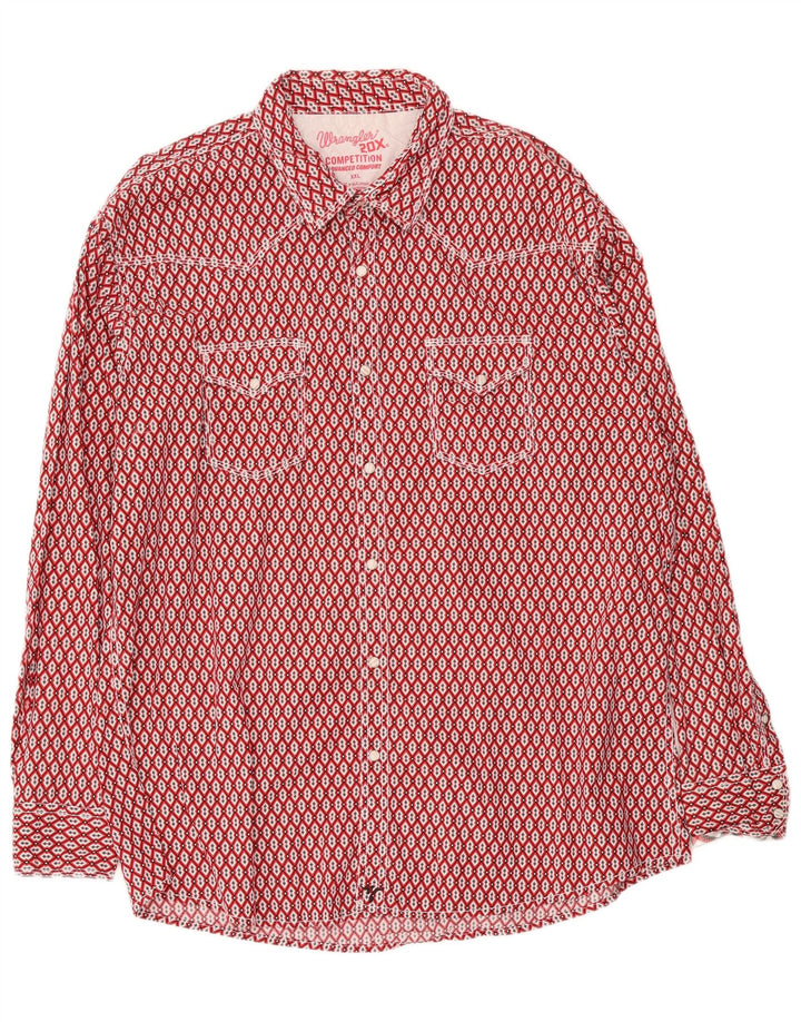 Wrangler Chemise Homme 2XL Rouge Géométrique Coton