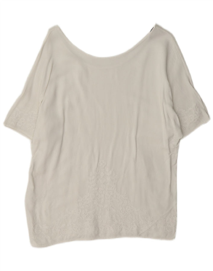 Massimo Dutti Chemisier pour femme UK 16 Grand Blanc Floral