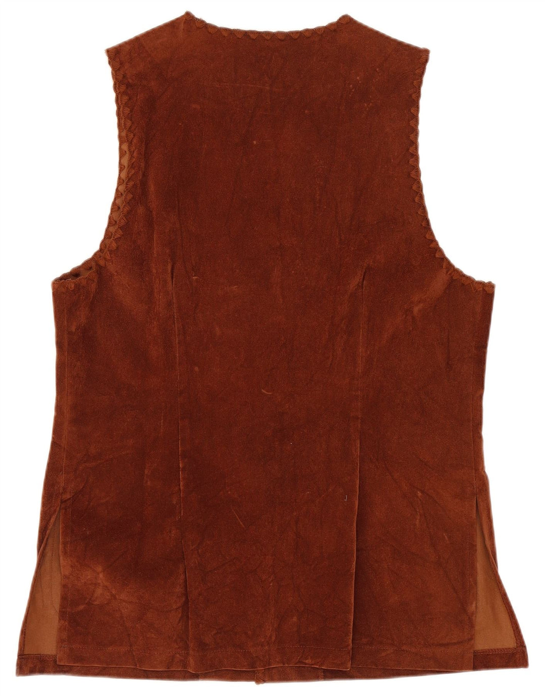 gilet femme vintage UK 10 Petite Viscose Brune