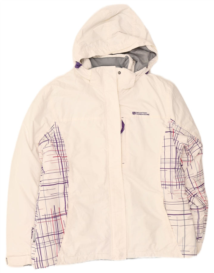 Mountain Warehouse Veste coupe-vent à capuche pour femme UK 16 Grand carreaux blancs