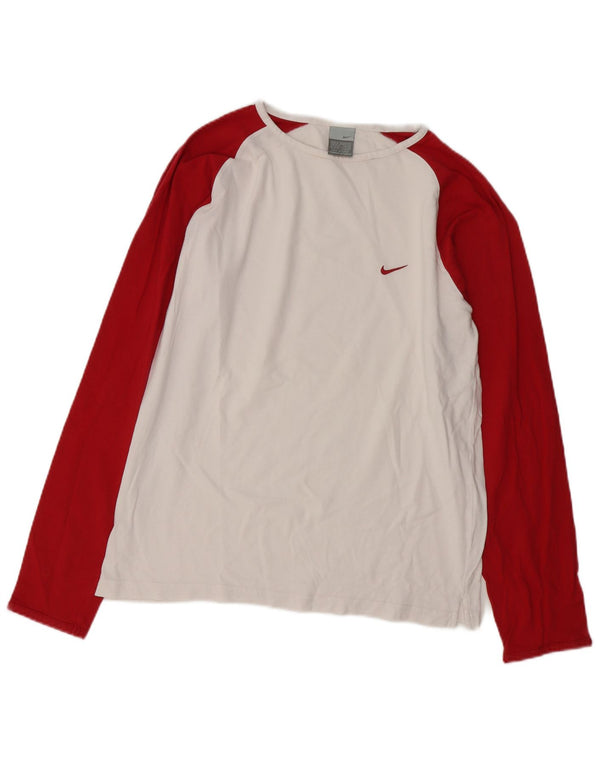 Nike Haut à manches longues pour homme UK 39/41 Blanc moyen Colourblock