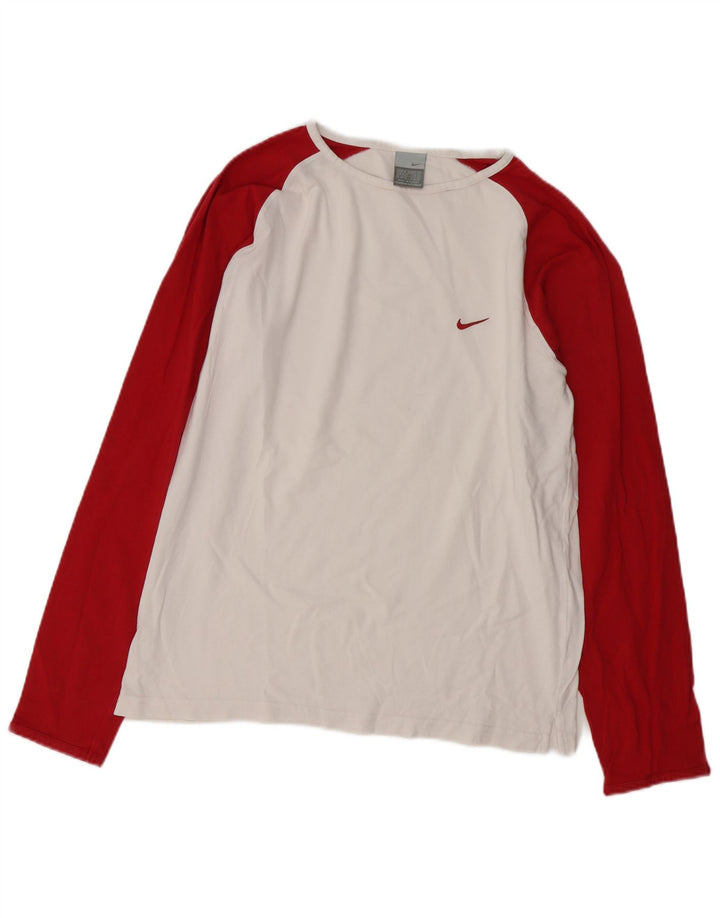 Nike Haut à manches longues pour homme UK 39/41 Blanc moyen Colourblock