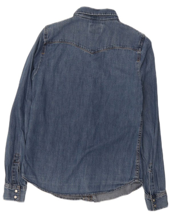 Levi's Chemise En Jean Coupe Classique Femme UK 6 XS Bleu