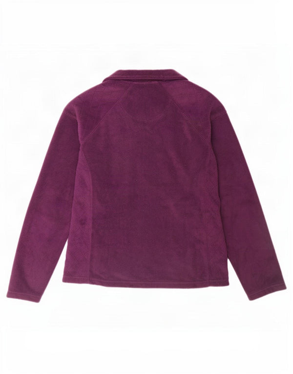 M&Co Womens Fleece Jacket UK 12 Medium Purple Polyester