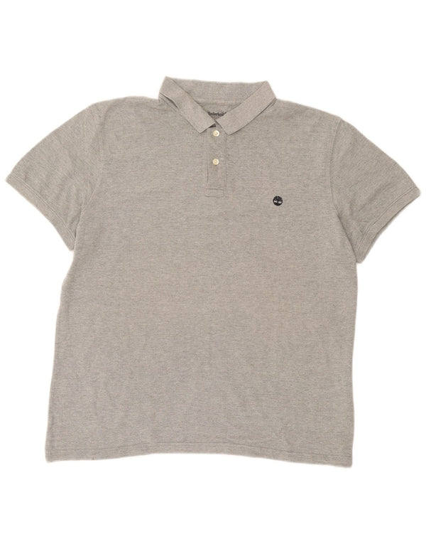 Timberland Polo Homme XL Gris Moucheté Coton