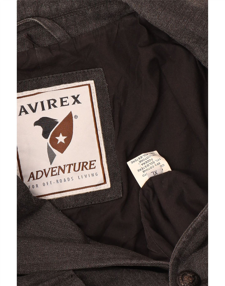 Avirex Veste blazer à 4 boutons pour homme UK 42 XL Gris Coton