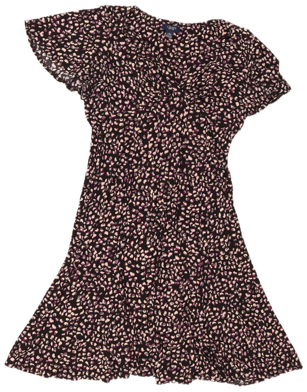 Chaps Robe trapèze pour femme UK 44 Large Noir à pois en polyester
