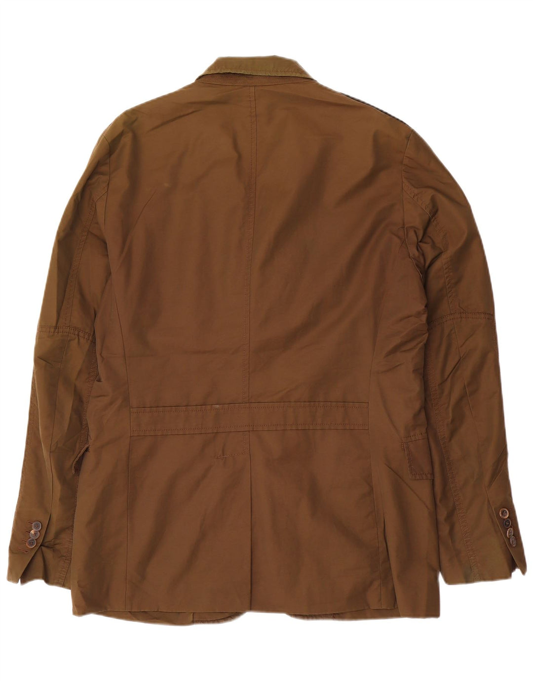Massimo Dutti Veste Blazer 3 Boutons Homme EU 52 Grand Coton Marron