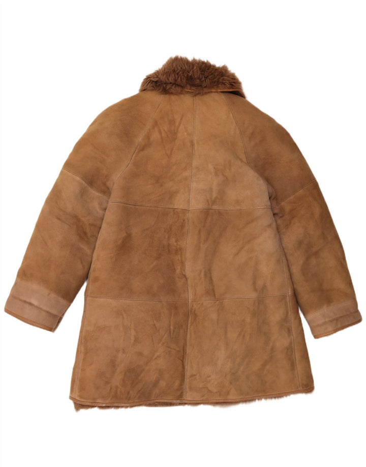 manteau en peau de mouton femme vintage EU 42 Grand mouton en peau de mouton beige