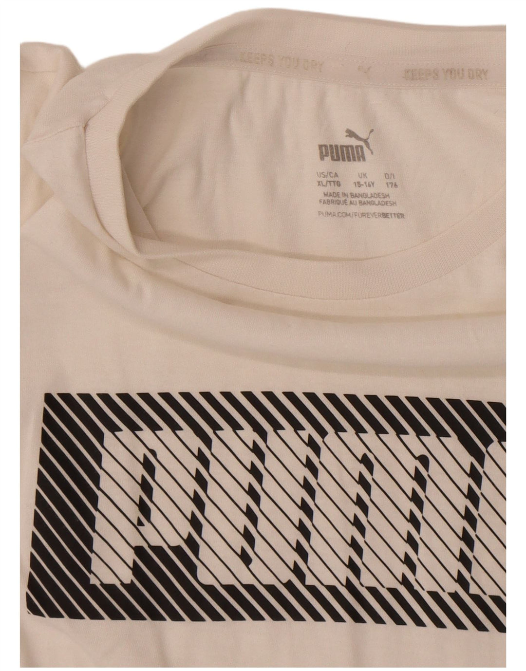 Puma T-Shirt Graphique Garçon 13-14 ans Blanc