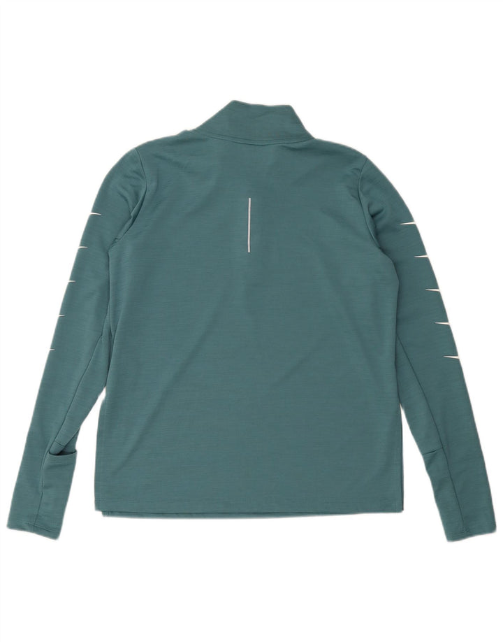 Nike Haut Dri Fit Zip Neck Graphic à manches longues pour homme Vert moyen Polyester