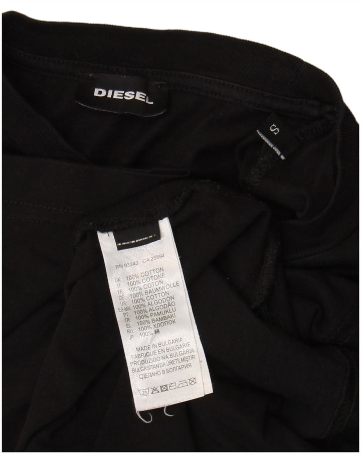 Diesel T-Shirt Graphique Homme Petit Noir Coton