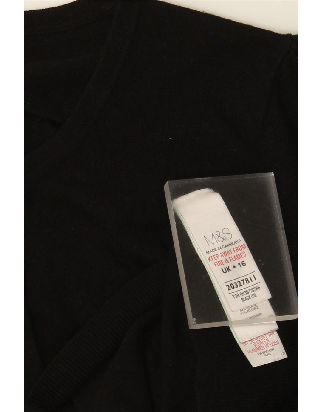 Marks & Spencer Pull Cardigan Femme UK 16 Large Viscose Noir