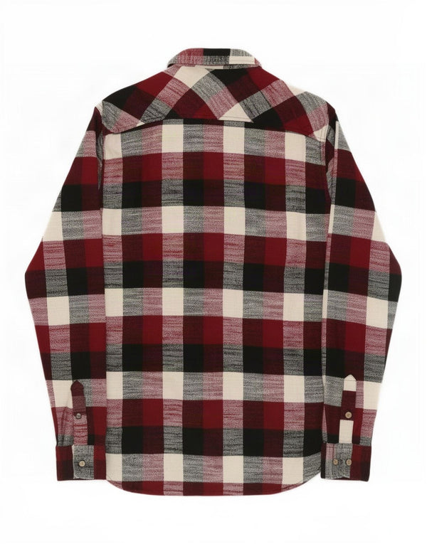 Scout Chemise en flanelle pour homme Grand coton vichy bordeaux