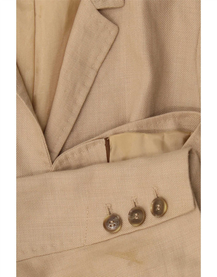 Marks & Spencer Veste blazer autographe 1 bouton pour femme UK 14 Large Beige