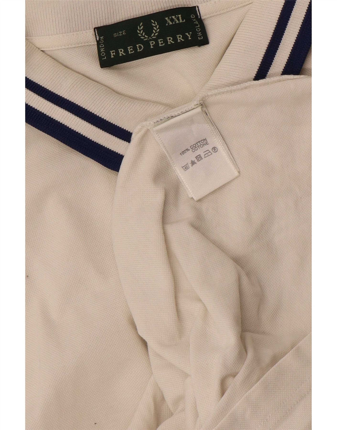 Fred Perry Polo Homme 2XL Blanc Rayé Coton