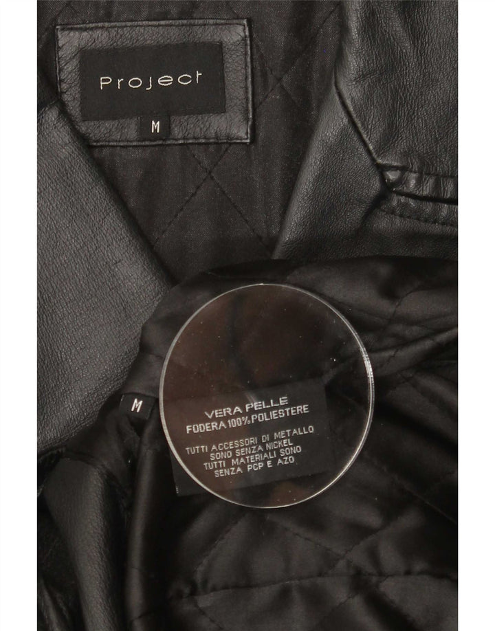 Project Manteau en cuir pour femme UK 14 Medium Noir