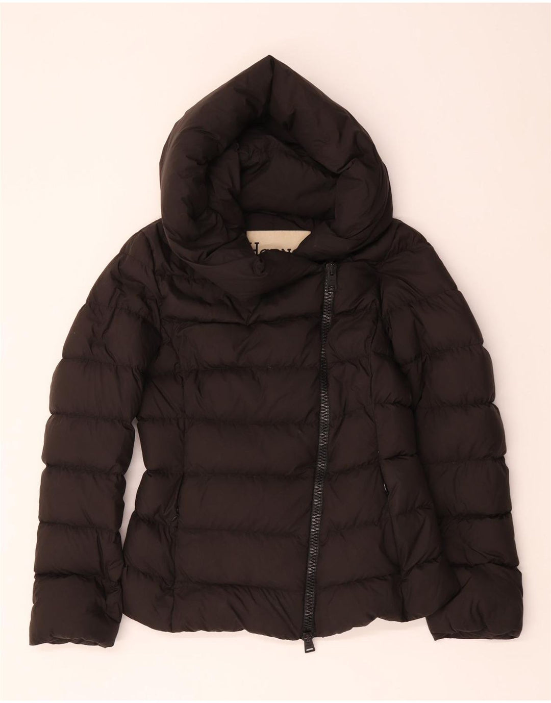 Herno Veste matelassée à capuche pour femme IT 44 Noir moyen Polyester