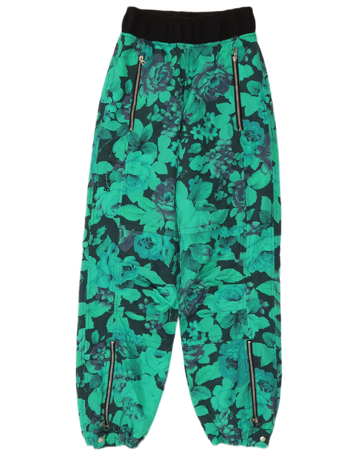 Belfe & Belfe Pantalon De Ski Femme IT 42 Nylon Floral Vert Moyen