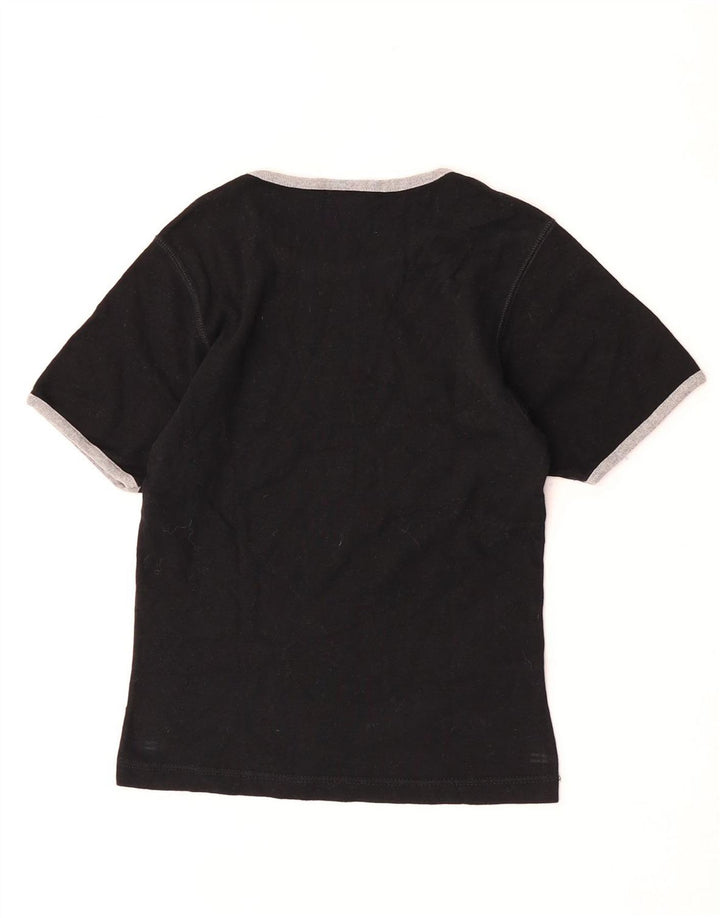 Champion T-Shirt Femme Top UK 12 Medium Noir Coton