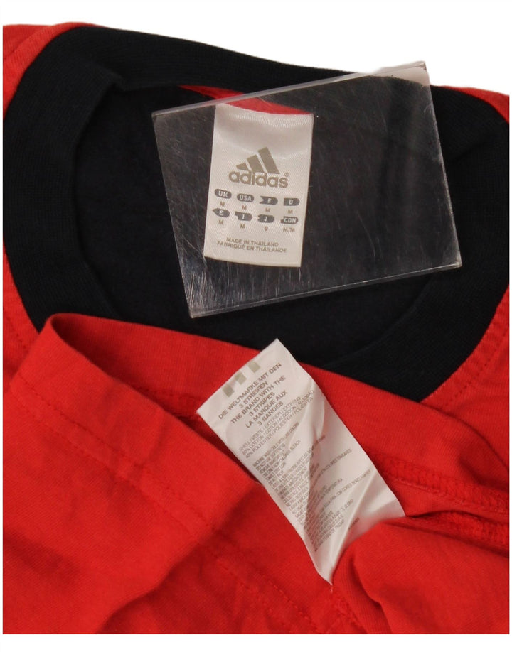 Adidas T-Shirt Graphique Homme Rouge Moyen Coton