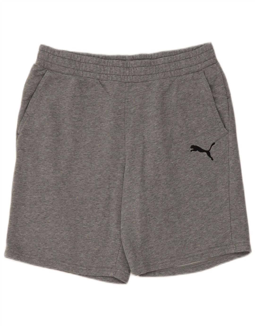 Puma Short de Sport Homme Large Gris Moucheté Coton