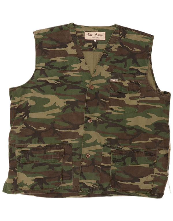 ESSE EMME Gilet utilitaire pour homme UK 44 2XL Kaki Camouflage