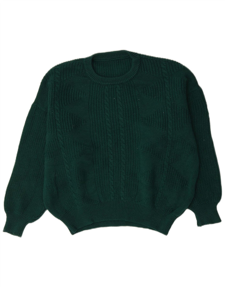 vintage Mens Crew Neck Jumper Pull XL Vert