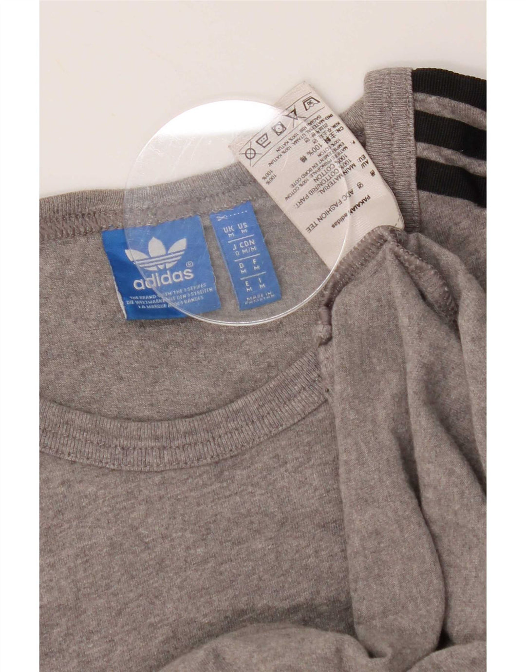 Adidas T-Shirt Homme Gris Moyen Coton
