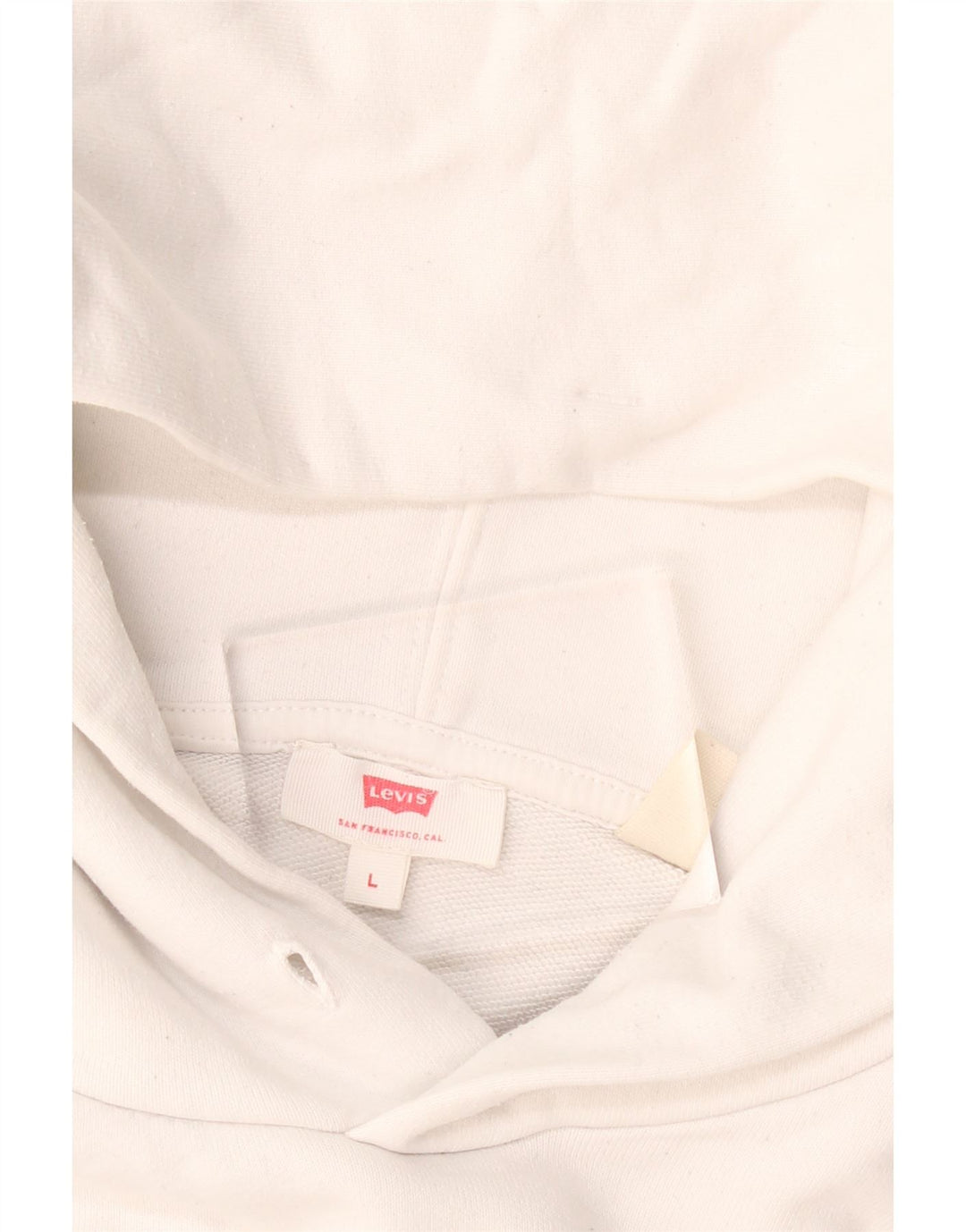 LEVI'S Pull à capuche graphique pour femme UK 16 Large Blanc