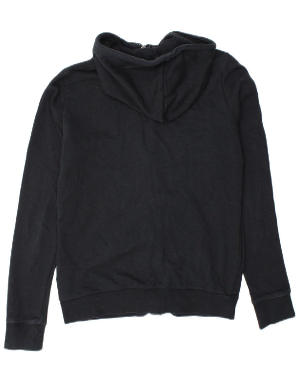 Puma Pull à capuche graphique zippé pour femme UK 6 XS Bleu marine Colourblock