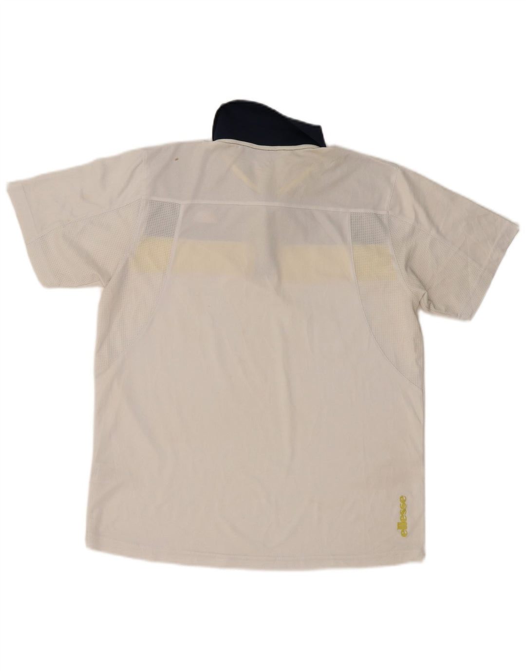 ELLESSE Polo Homme Large Blanc Colorblock Polyester