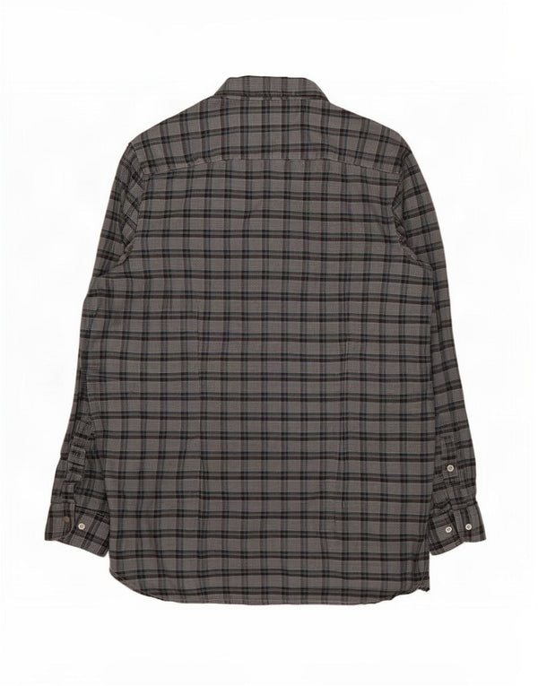 Tommy Hilfiger Chemise slim en flanelle pour homme 2XL Gris à carreaux en coton