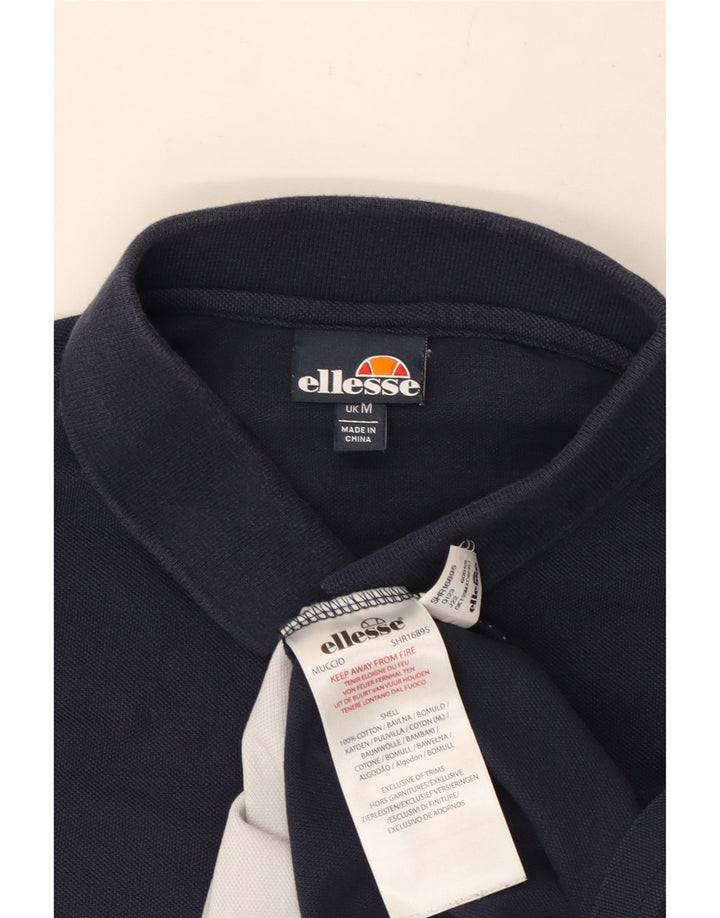 Ellesse Polo Homme Bleu Marine Moyen Colourblock Coton