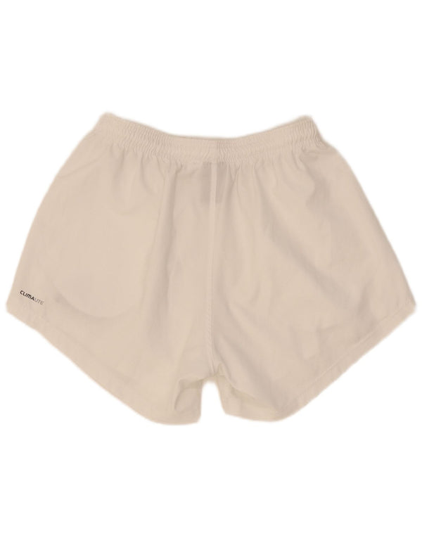 Adidas Climalite Sport Short UK 12 Medium Blanc Polyester
