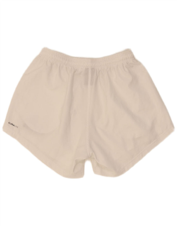 Adidas Climalite Sport Short UK 12 Medium Blanc Polyester